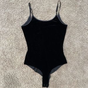 Harlowe & Graham Black Velvet Bodysuit